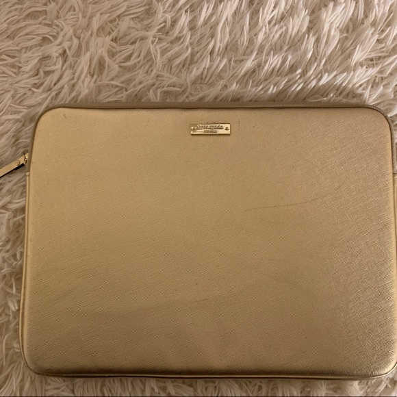 kate spade Accessories - Gold Kate Spade 13’ Laptop Case